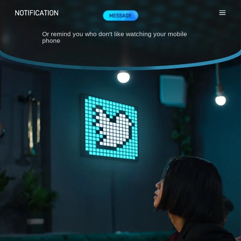 Цифровая фоторамка Divoom PIXOO VJ с 16*16 пикселей светодиодный экран BT настенная