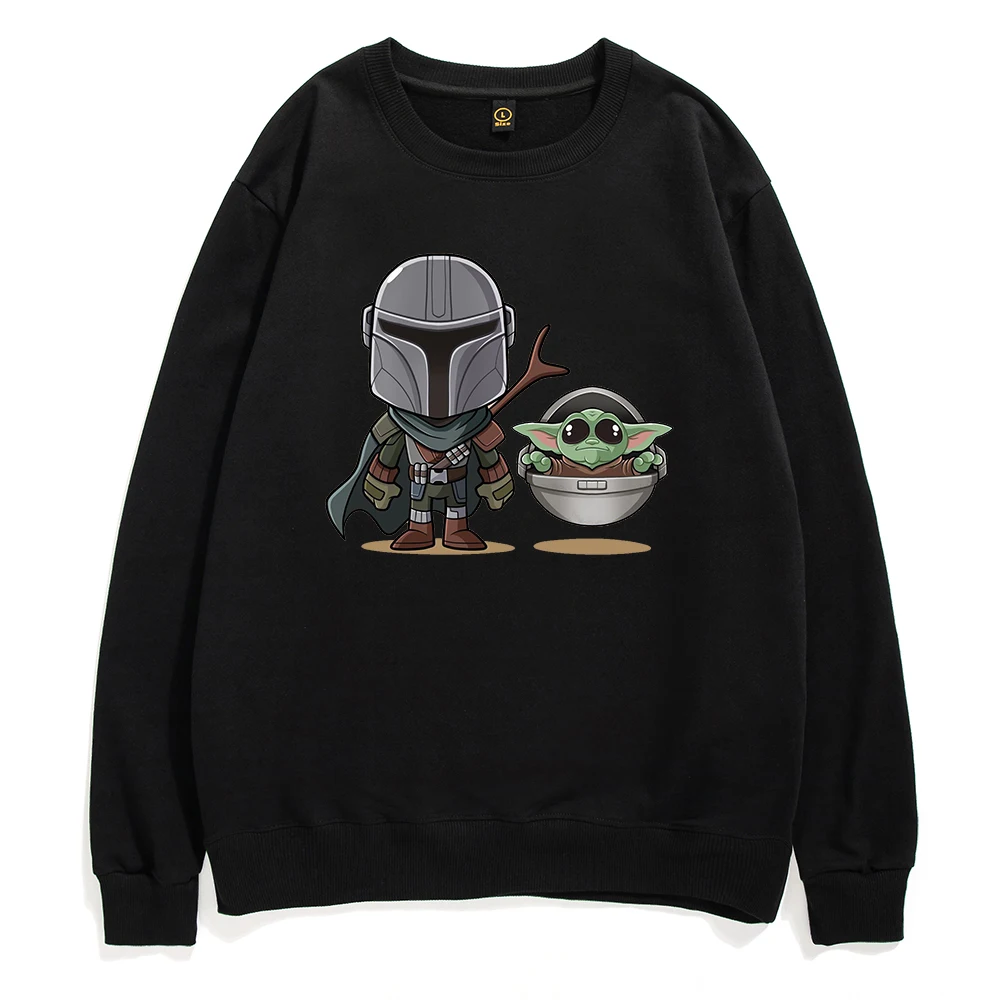 

Baby Yoda Disney Mens Sweatshirt Kawai The Mandalorian Manga Men Sweatshirts Urban Hipster Crewneck Pullover Simplicity Clothes
