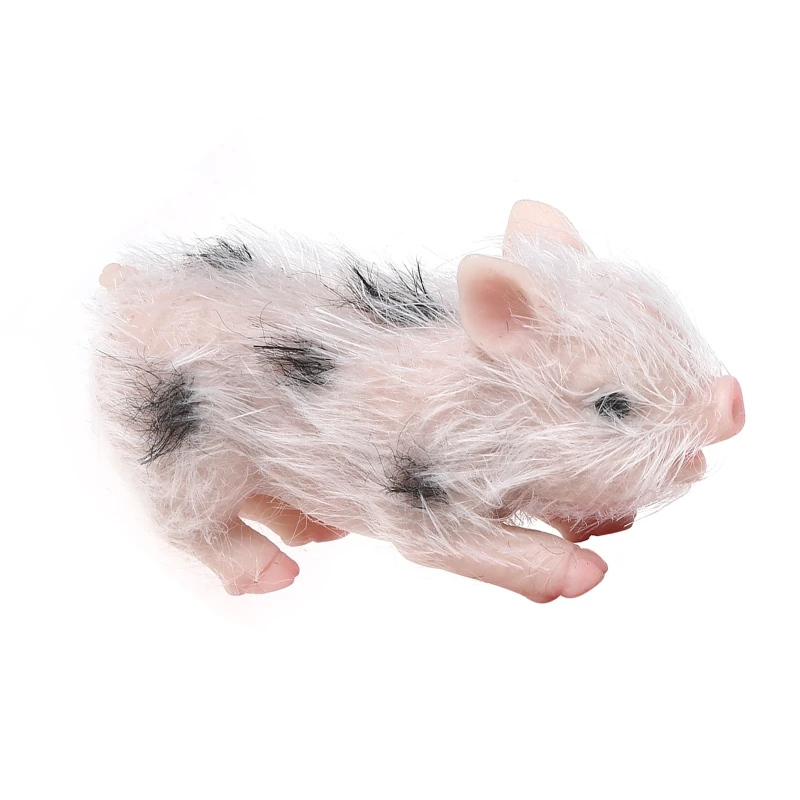 

4.5in Realisitc Pig for Doll Bed Silicone Accessories Toy Spot Pig Body Dol