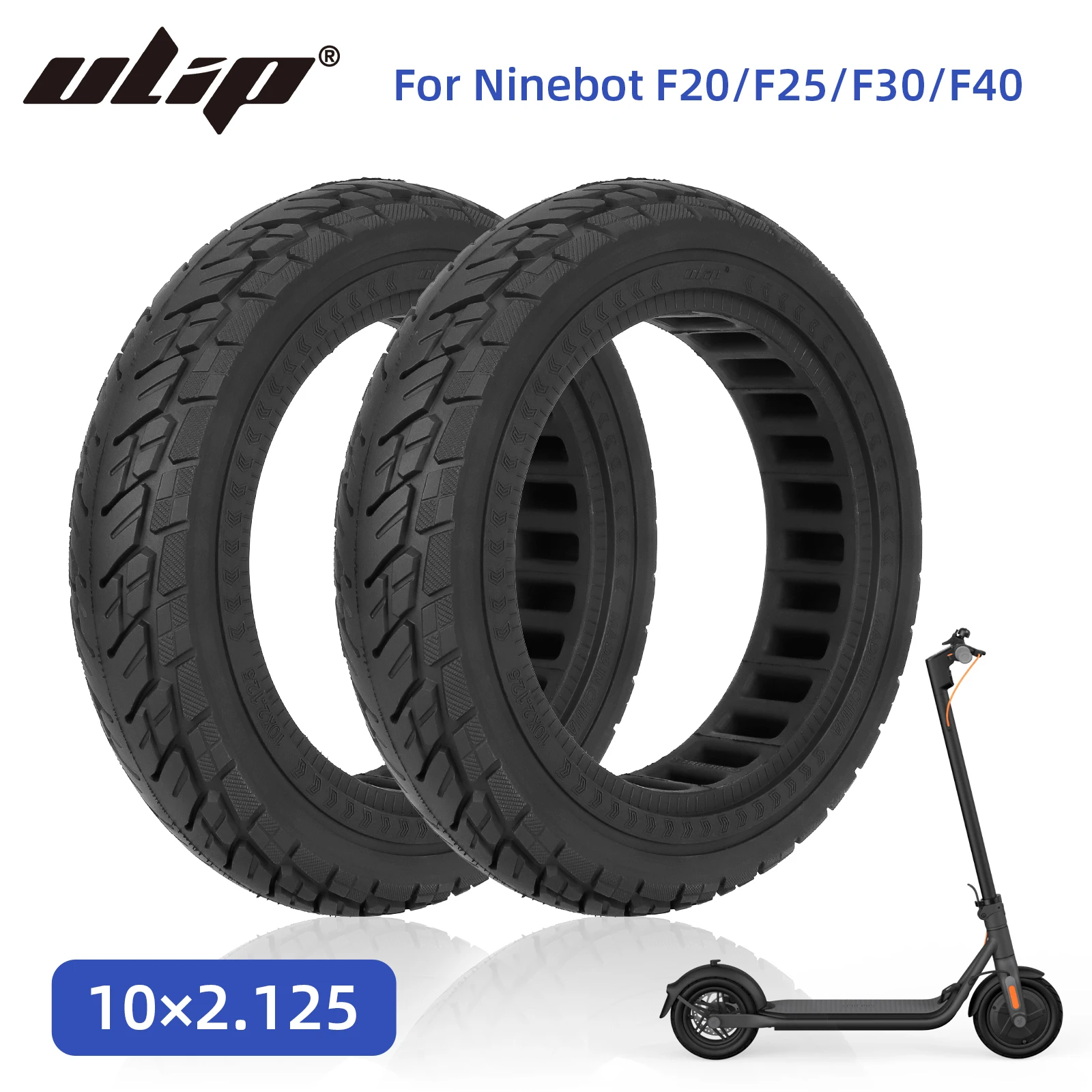 Ulip 10x2 125 внедорожная сплошная шина для Ninebot F20/F25/F30/F40 скутер 10 дюймов устойчивая к