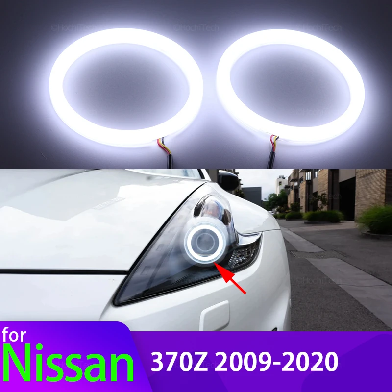 

for Nissan 370Z 2009-2020 Car Accessories 6000K White SMD Cotton Light LED Angel Eye Halo Ring Kit, 2 Years Wattanty