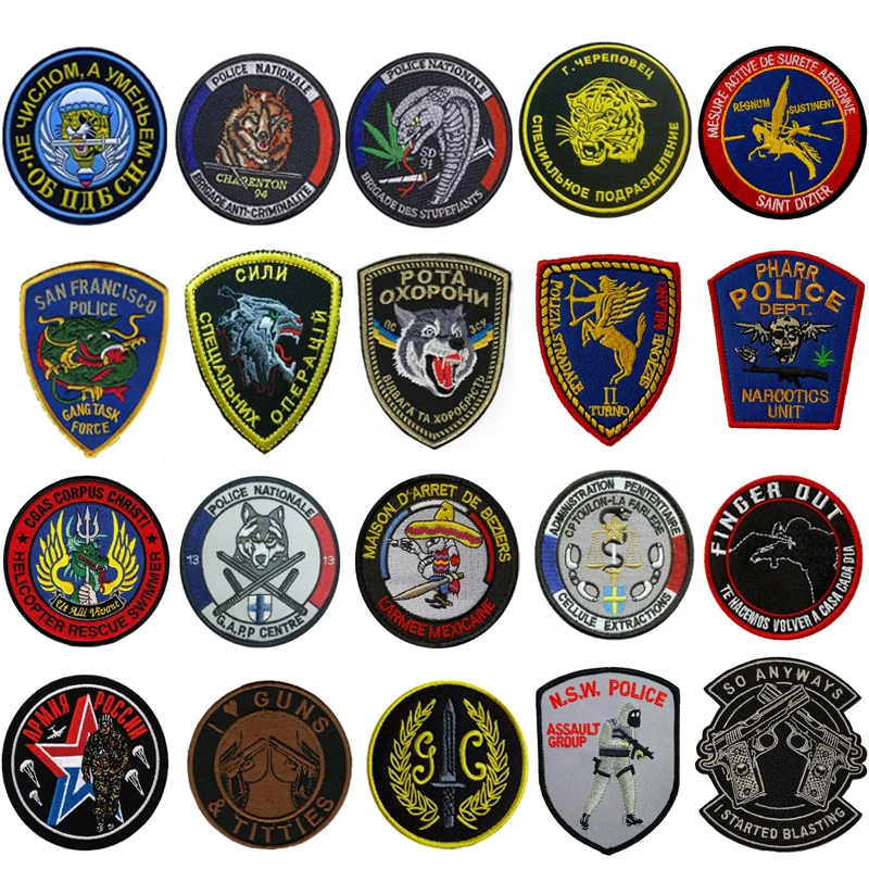 

France Russia Army Military Badge Patch Insignia Tactical Embroidery Patches Armbands Clothes for Hat Bag Decorative Accessories