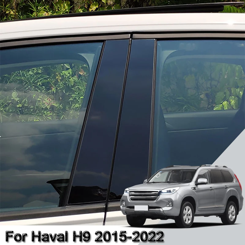 

Car Styling PVC Car Window Pillar Trim Sticker Middle BC Column Sticker External Auto Accessories Fit For Haval H9 2015-2022