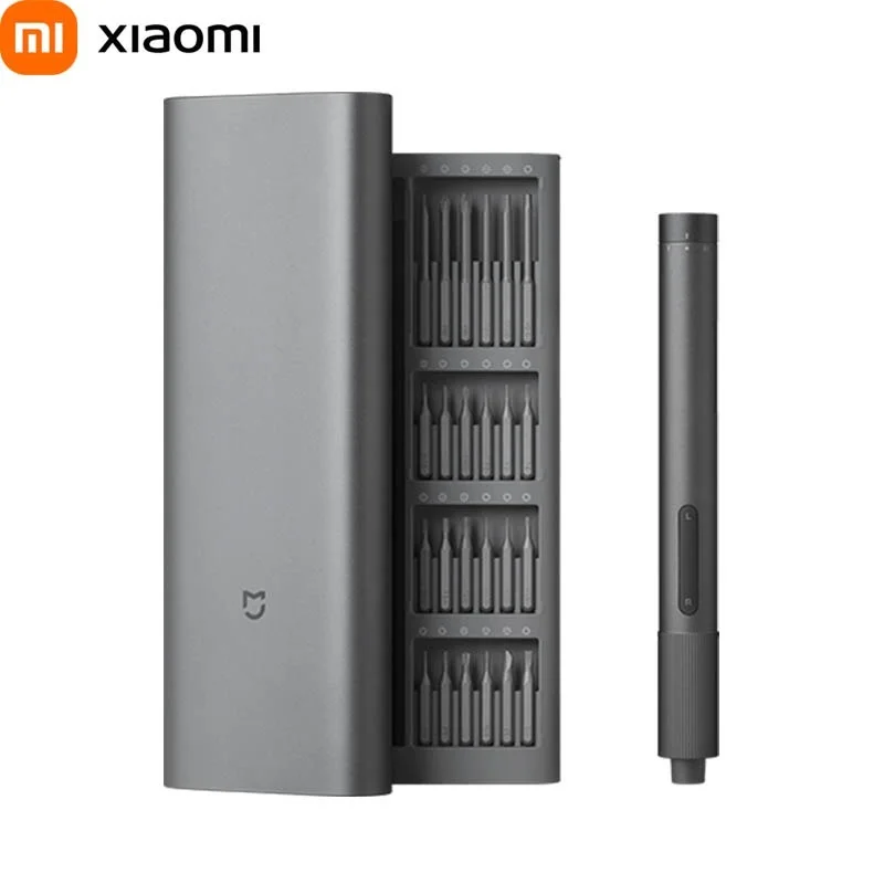 

Electric Precision Screwdriver Kit 2 Gear Adjustment Magnetic Bit Box 24 S2 Steel Drill Bits Chargeable Long Battery Life