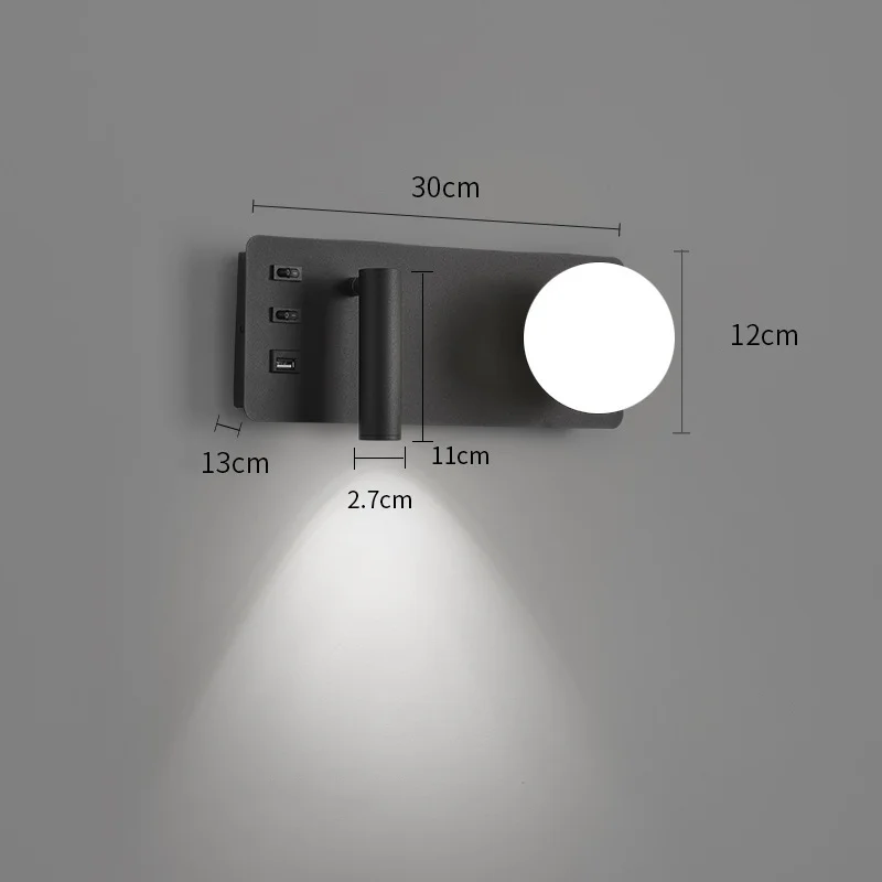 

Настенный светильник Winlams светодиодный теплый/холодный белый алюминиевый/железный