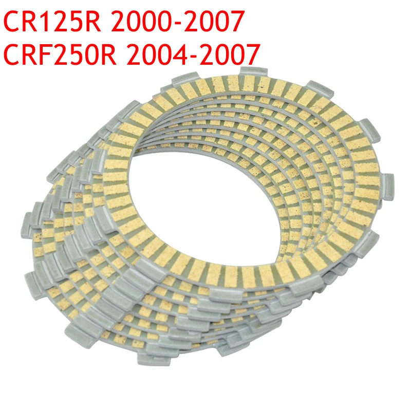 

8pcs Motorcycle Friction Clutch Plates Disc Set For Honda CR125R 2000-2007 CRF250R 2004-2007 CRF 250 CR 125