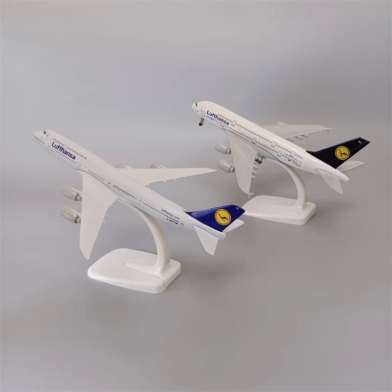

Alloy Metal Germany Air Lufthansa Boeing 747 B747 Airbus A380 Airlines Airplane Model Diecast Plane Model Aircraft w Wheels 20cm