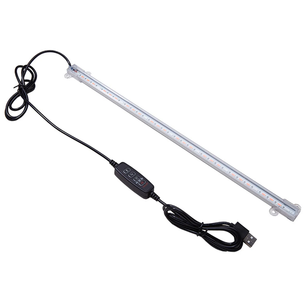 

5 Dimmable Levels Hydroponics 3 Colors Strip Auto On Off LED Grow Light For Indoor Plants With Timer Bar Lamp Flower Seedling