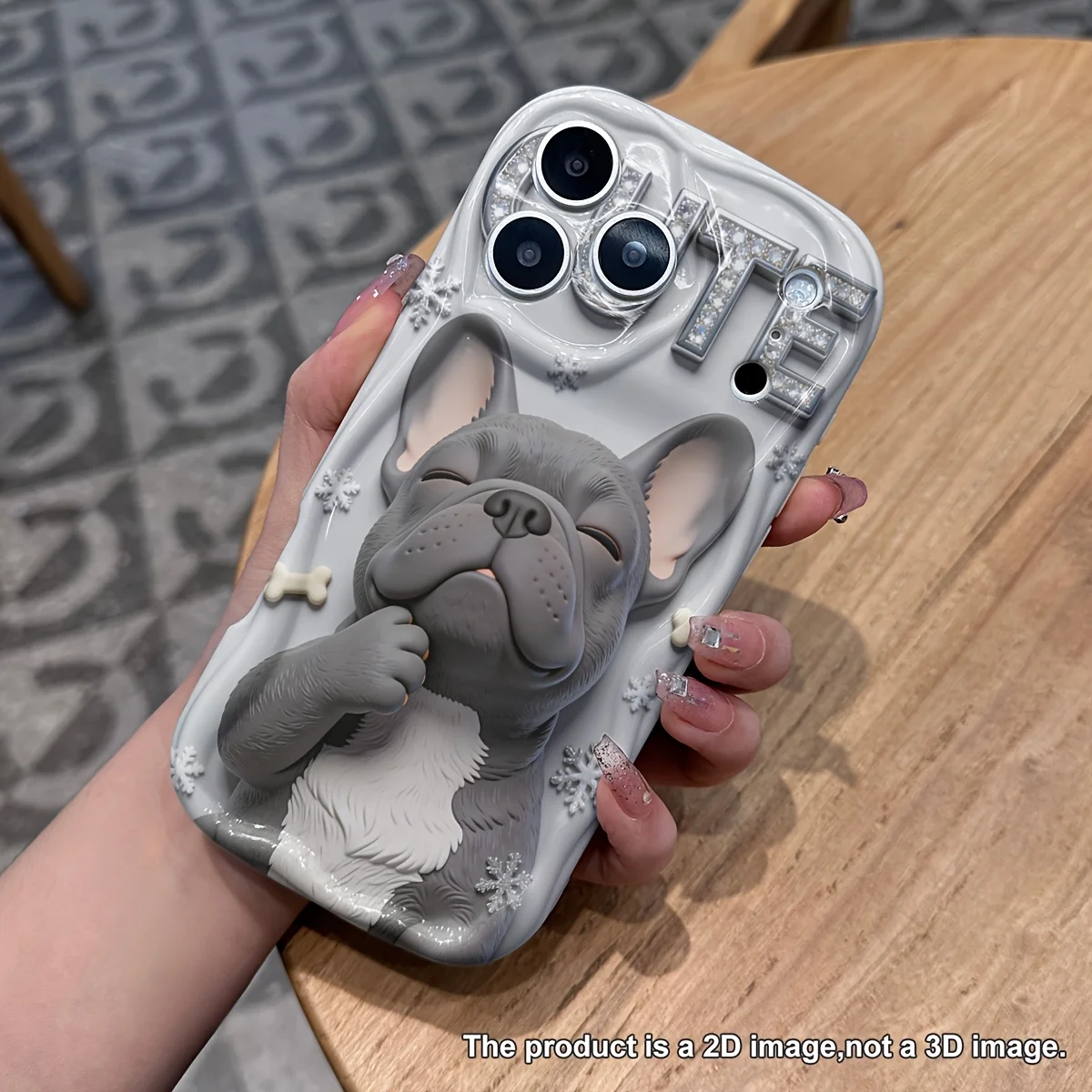 Фото Милый серый чехол с бульдогом для Samsung Galaxy S21 S22 S23 S24 S25 S26 Ultra Plus FE Note 20 A73 A55 A35 A33 A25 A15 №4