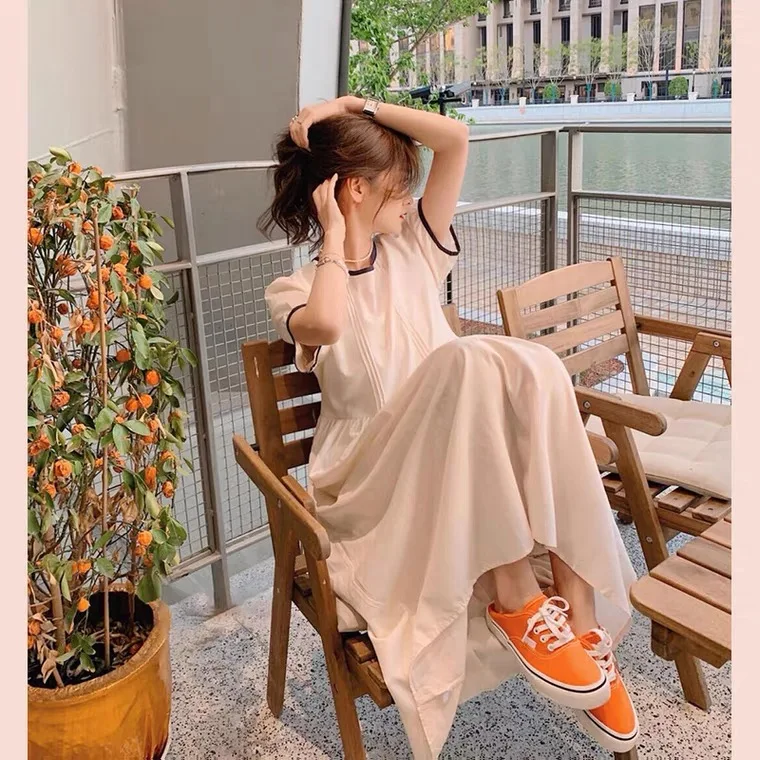 

COIGARSAM Long Dress Women Summer 2022 New French Style Vintage White Dresses Dropshipping