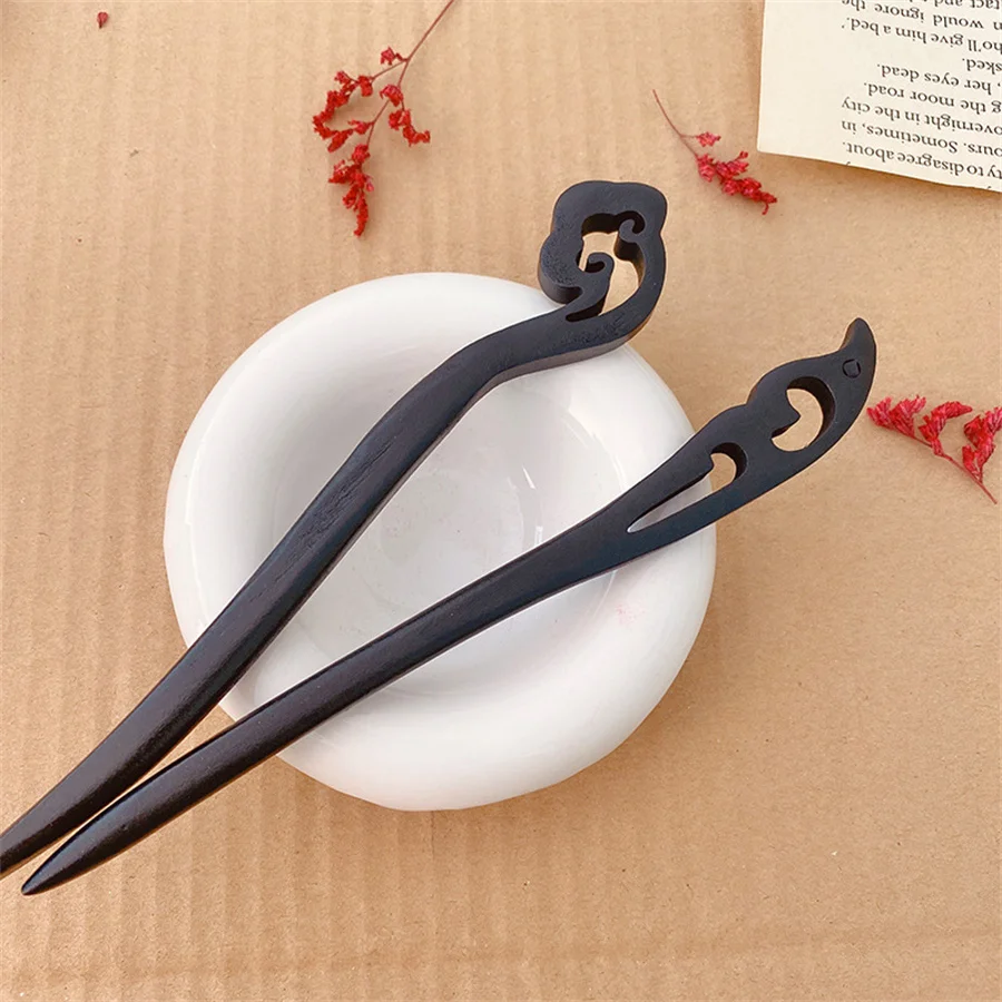 

Manual Traditional Hair Sticks Fashion Hair Clips Hairpins Carved Wooden Hair Fork Vintage Chop Stick Headwear For Jewelry New