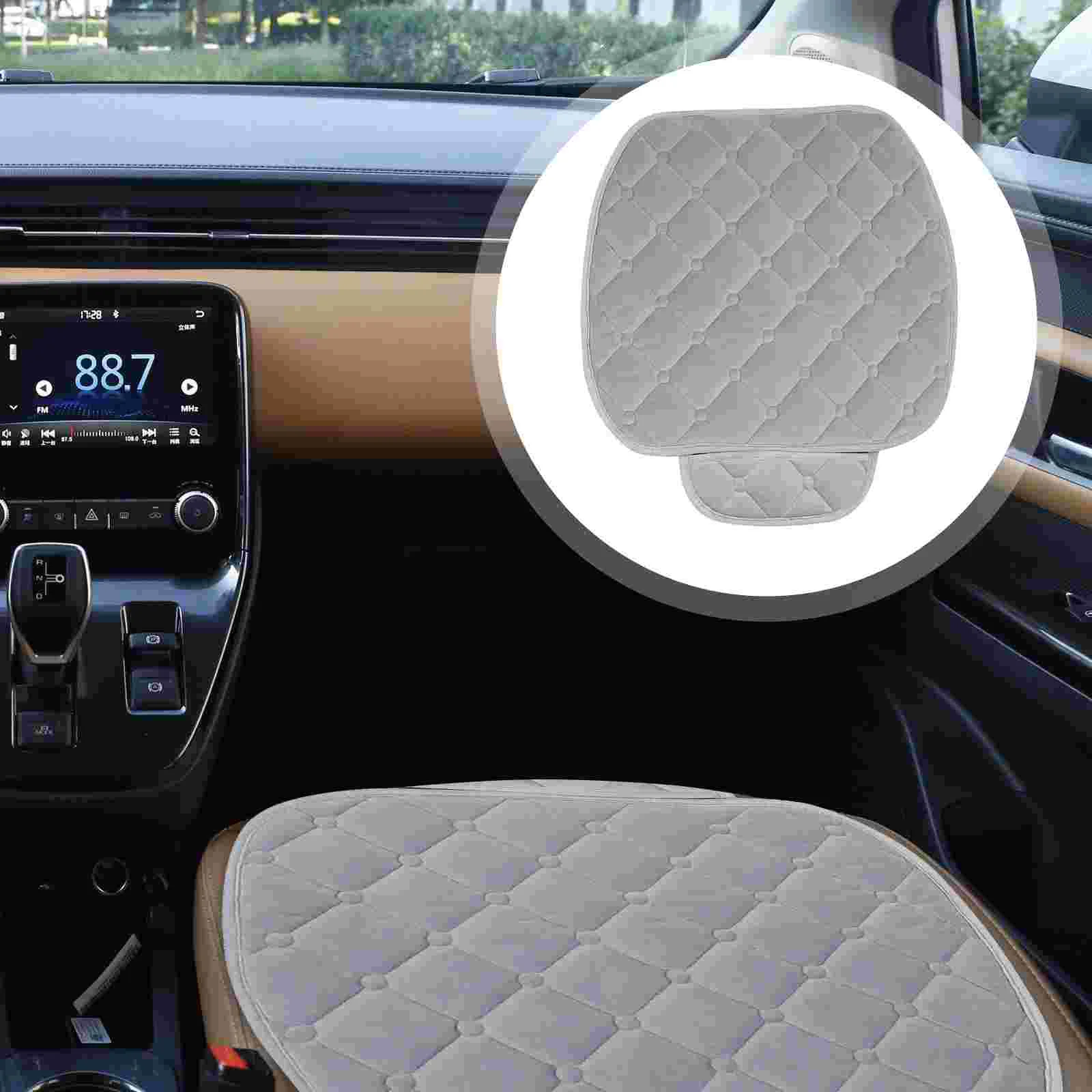 

Cushion Car Auto Pad Cover Mat Protection Warm Plush Interior Winter Automobile Pads Driver Non Office Car accessories