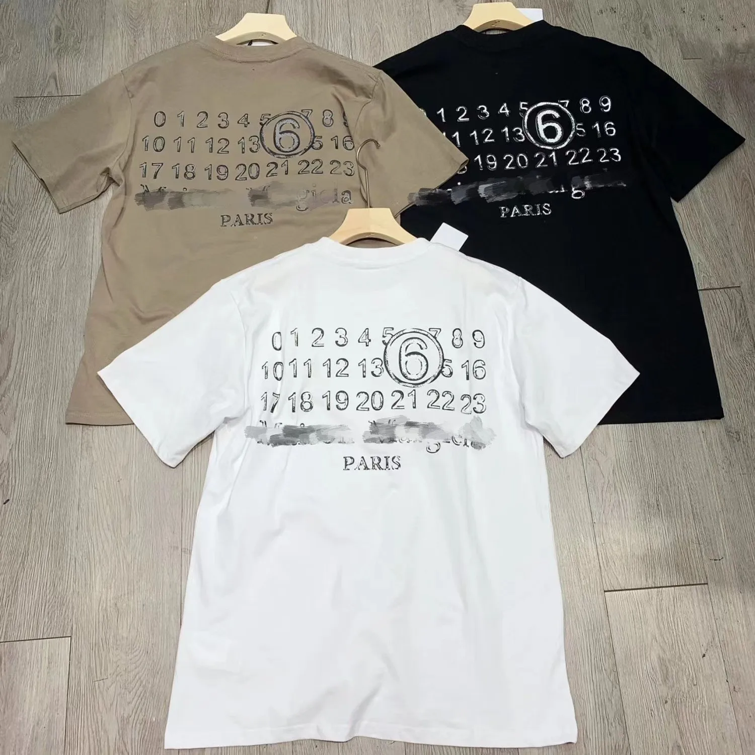 

Mm6 Margiela T-shirts Summer High Quality Breathable Cotton Short Sleeves Street Print T-shirts Daily Round Neck Men's Clothings