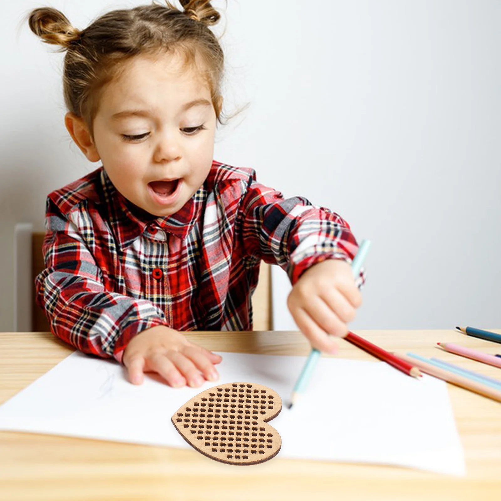 20 шт. деревянные подвесные бирки в форме сердца с пустым отверстием вышитый