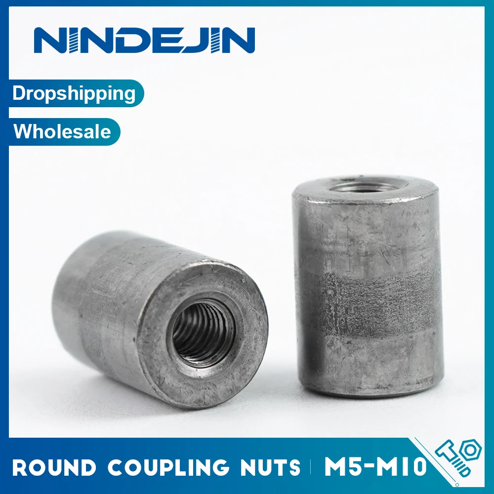 

Круглая муфтовая гайка NINDEJIN M5 M6 M8 M10 из углеродистой стали