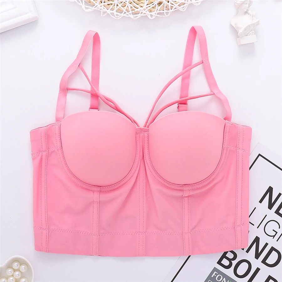 

New Sexy Crop Tops Women Summer Bodice Top Push Up Bra Harajuku Camis Ladies Underwear Brasieres Para Mujer бюстгальтер женский