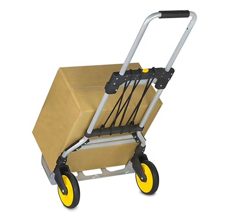 Фото Премиум-тележка для перевозки и транспортировки, складная, грузоподъемностью 150 кг, легкая, умная складная тележка для покупок. №3