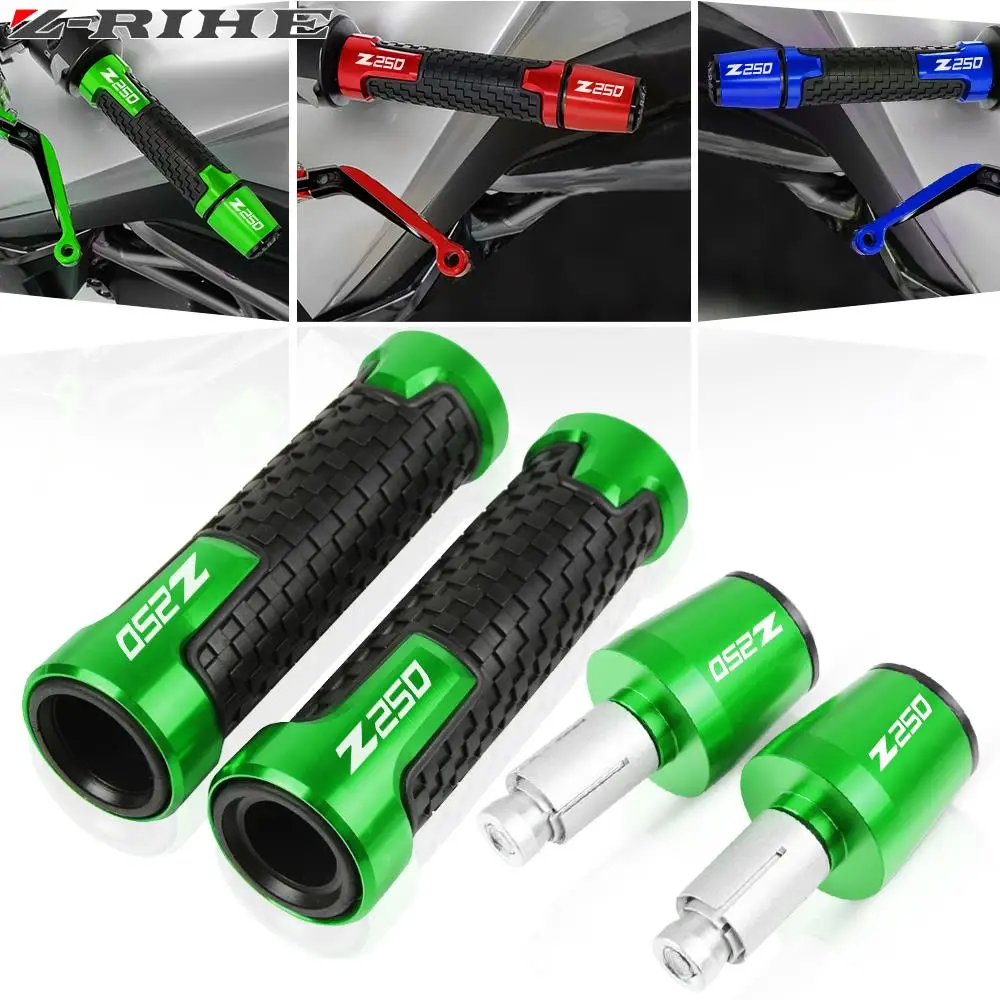 

For Kawasaki Z250 NINJA250 2008 2009 Z250SL Z125 2014-2021 Motorcycle 7/8'' 22mm Handle Bar Grips Handlebar Grip Ends Caps Plugs