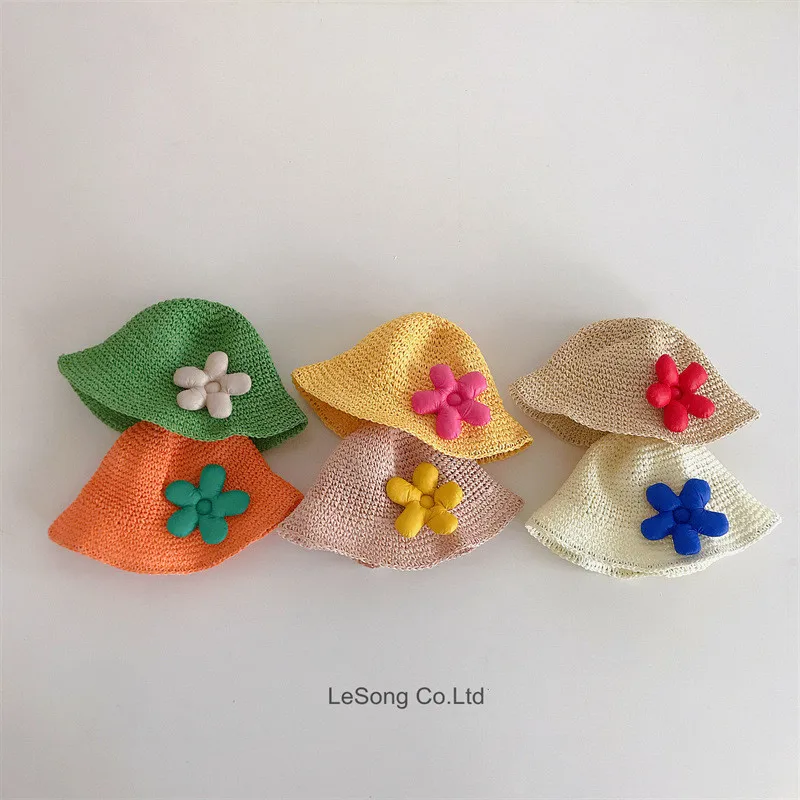 

Fashion Baby Girls Boys Fisherman Hat for Children's Cartoon Embroidery Double-sided Sun Protection Sunshade Hats Kids Beach Cap