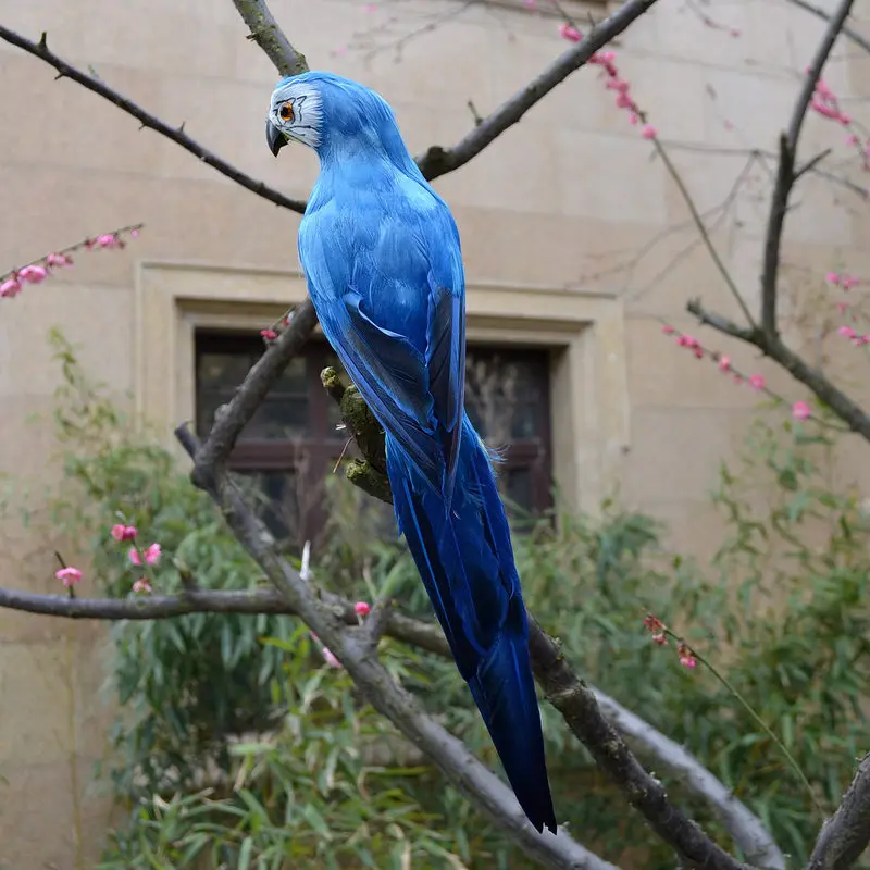 

25/35 см ручной работы имитация попугая креативное перо газон фигурка орнамент животное птица садовый реквизит украшение