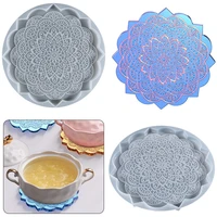 silicone tray resin mould diy crystal glue mold irregular shaped coaster resin molds cups mats mould home decor