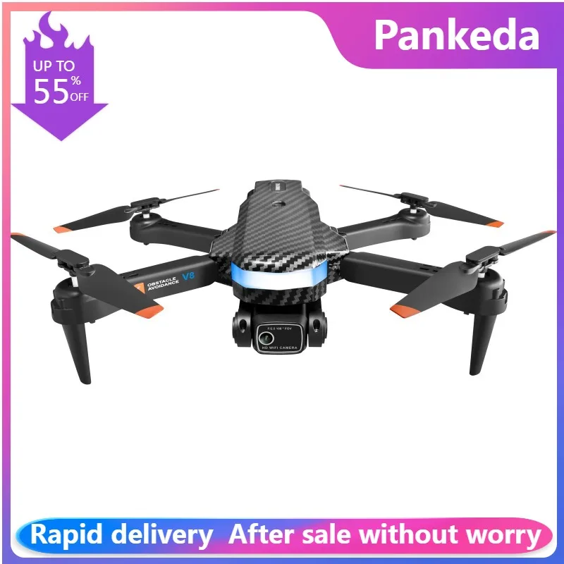 

Newest V8 Mini Drone 4K HD Dual Camera 50x zoom Optical Flow Position Aerial Photography Obstacle Avoidance Foldable Quadcopter