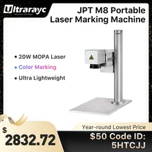 Ultrarayc Portable Laser Marking Machine Easymark JPT M8 Mopa Fiber Laser 20W Engraver Colours on Metal Pet ID Tag Business Card