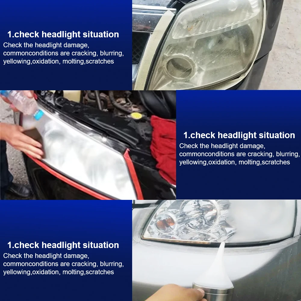 Фары Задние фонари Автомобильные фары Реставрационный комплект линз Ремонт