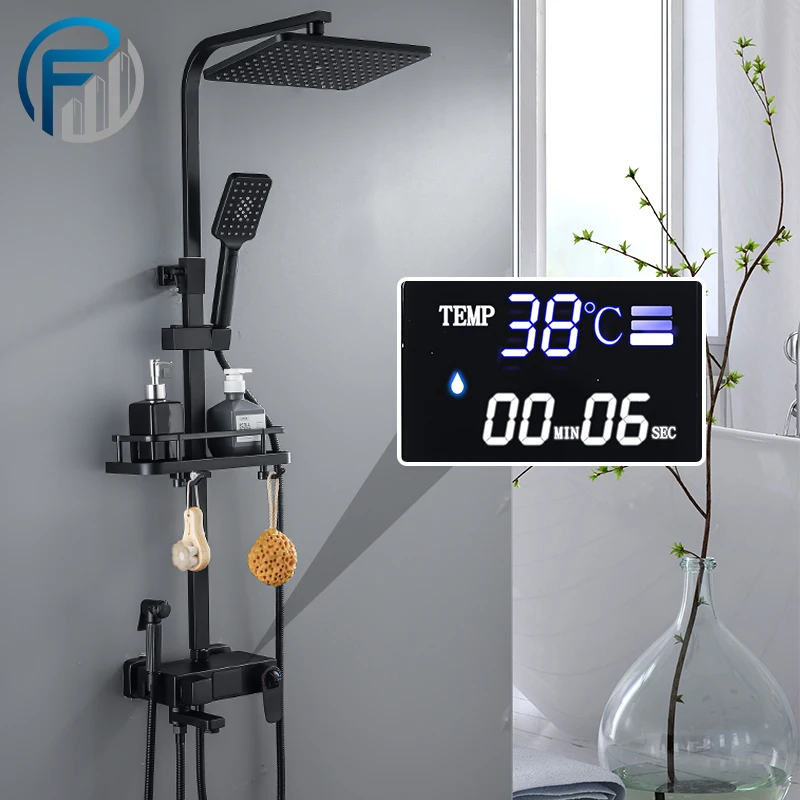 

Смеситель для душа черный/хромированный, из нержавеющей стали и латуни