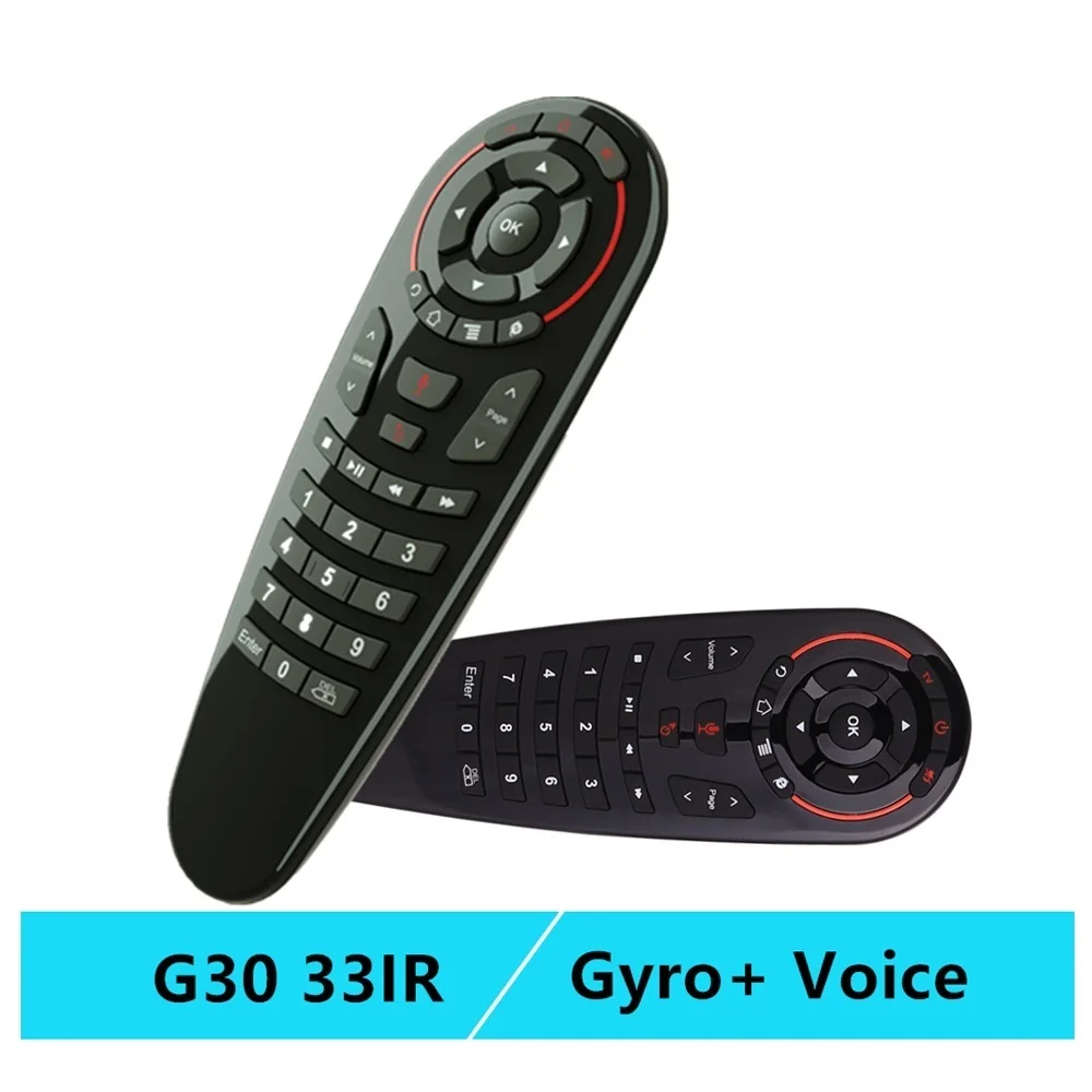 

Wireless Smart remote G30S Voice Air Mouse universal Remote control 33 keys IR learning Gyro Sensing for android tv box X96 mini
