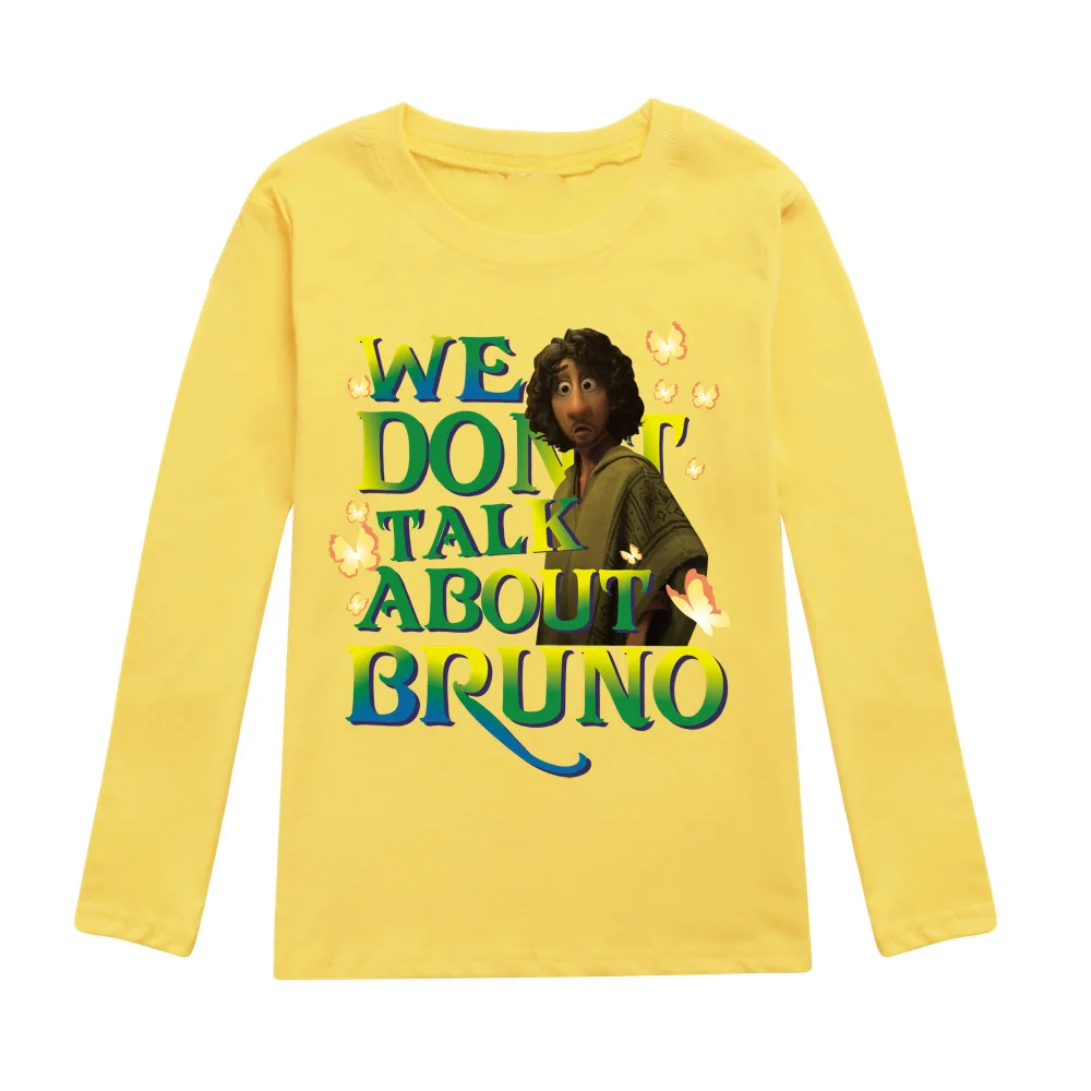 

2022 New Disney Spring and Autumn Encanto Cartoon Printing Cotton Casual Boys and Girls Long-Sleeved T-Shirt 2-16 Years Old