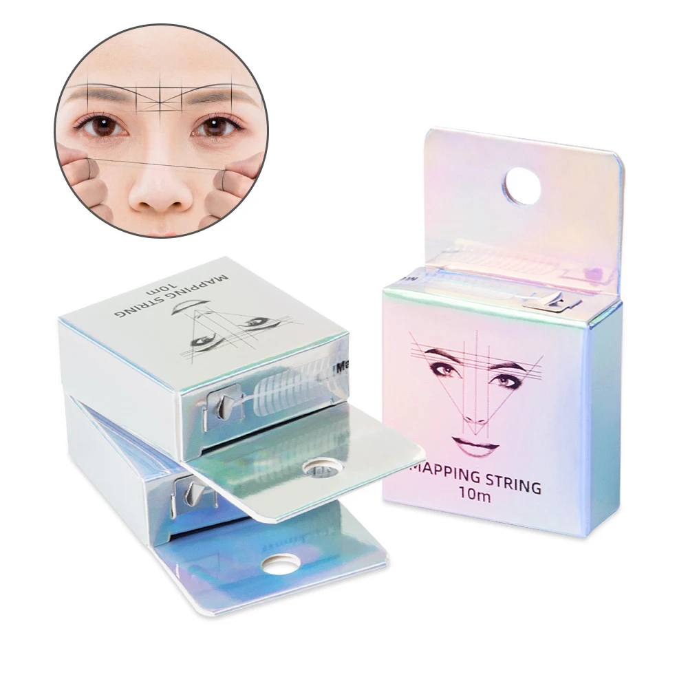 

Sdotter Microblading 10 Meter Mapping Pre-Ink String for Makeup Eyebrow Dyeing Linen Thread Semi Permanent Positioning Measure T