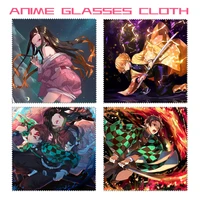anime cartoon glasses cloth demon slayer 1724 microfiber glasses wipe cleaning cloth