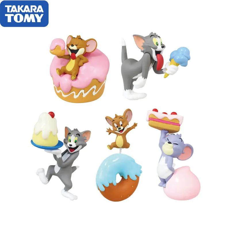 

Игрушка том Кот Джерри Маус гашапон Аниме фигурки десерт капсула украшение кавайная Модель Детская игрушка коллекционный подарок