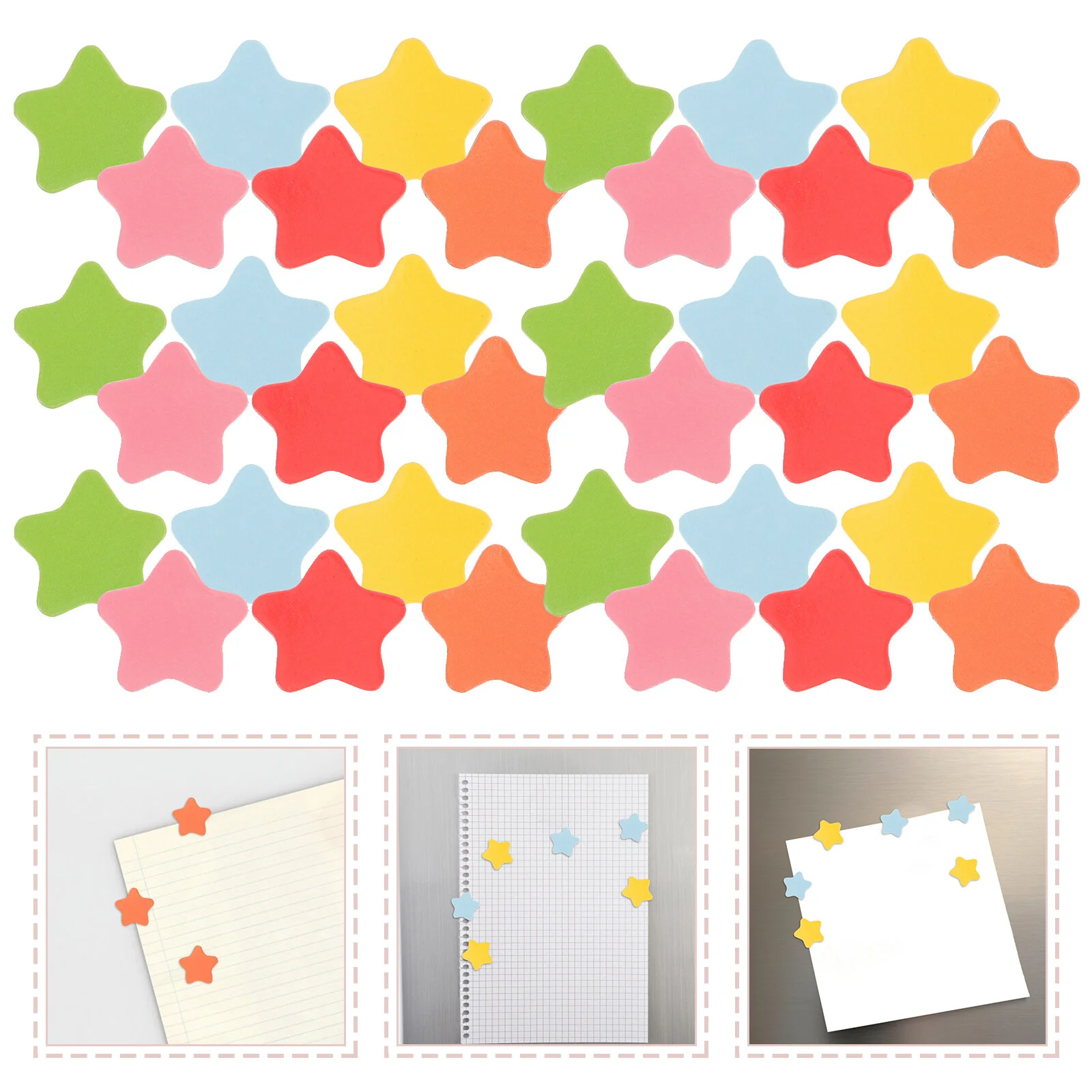 

120Pcs 2cm Stars Sticker Heavy Duty Magnetic Hook Assorted Bright Neon Colors Teachers Classrooms Reward Behavior Chart ( Red