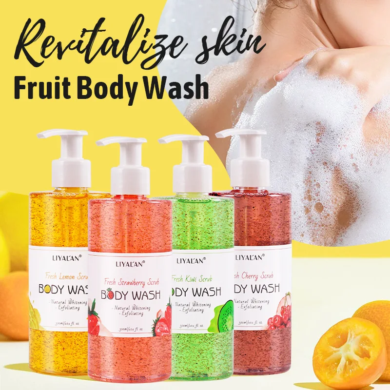 

Fruit Fragrance Scrub Shower Gel Moisturizing Fragrance Body Cleansing Exfoliating Body Wash