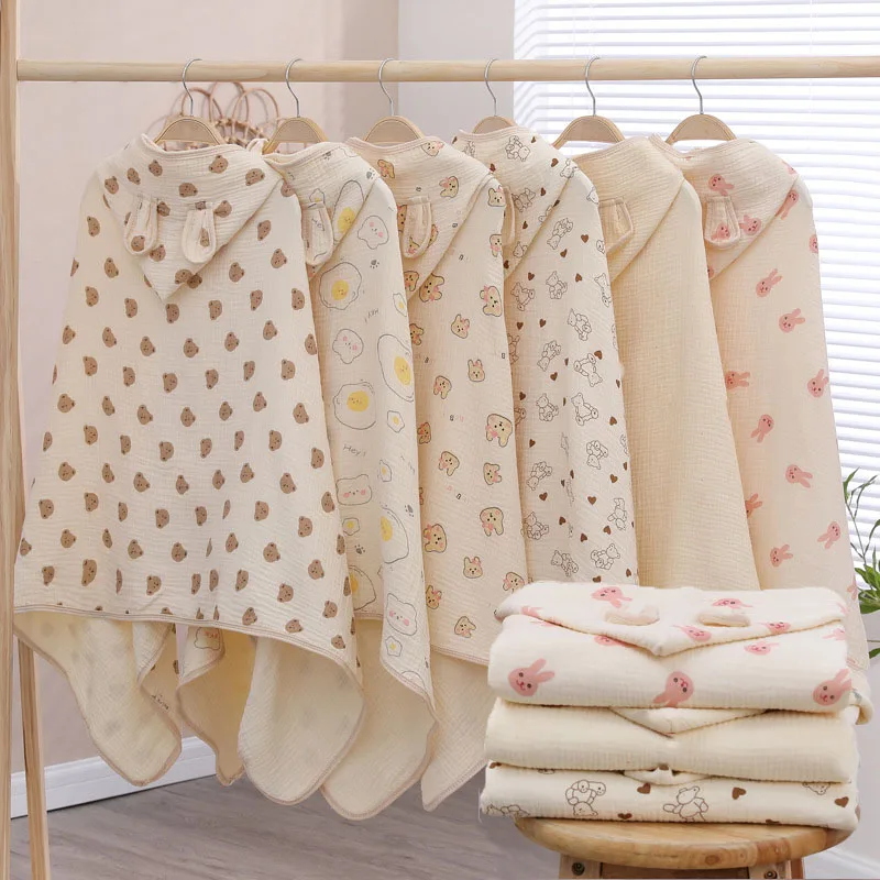 

Детские полотенца с капюшоном для новорожденных мальчиков и девочек, детское банное полотенце из органического хлопка, мягкий пляжный купальный Халат