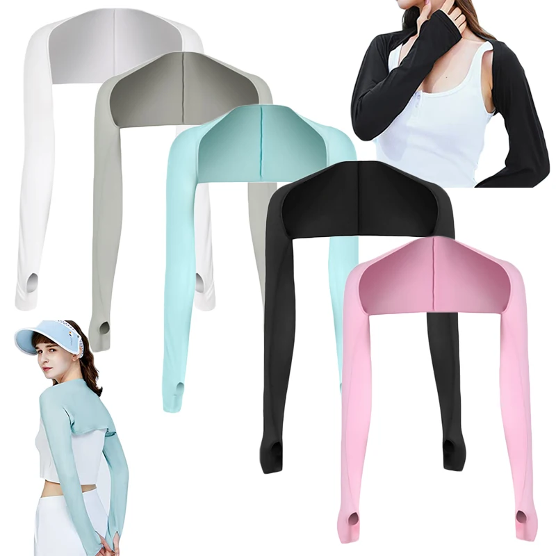 Цельный Солнцезащитный платок рукава для рук женские длинные летние дышащие