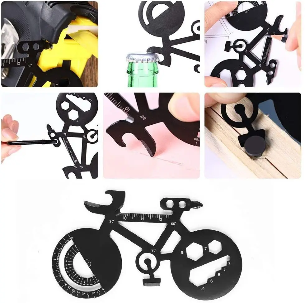 

16 In 1 Credit Card Multi Tool Set Bottle Opener Hex Wrench Metric Ruler Outdoor Portable EDC Tool Card Hiking Kayaking Camping