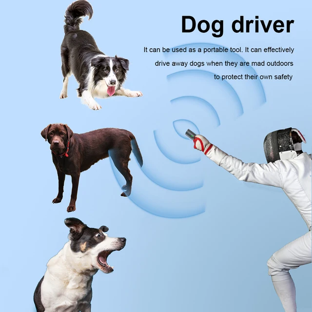 Ultrasonic Dog Barking Control Device Portable with LED Flashlight Anti-Bark Dog Training Equipment Handheld for Indoor Outdoor 3