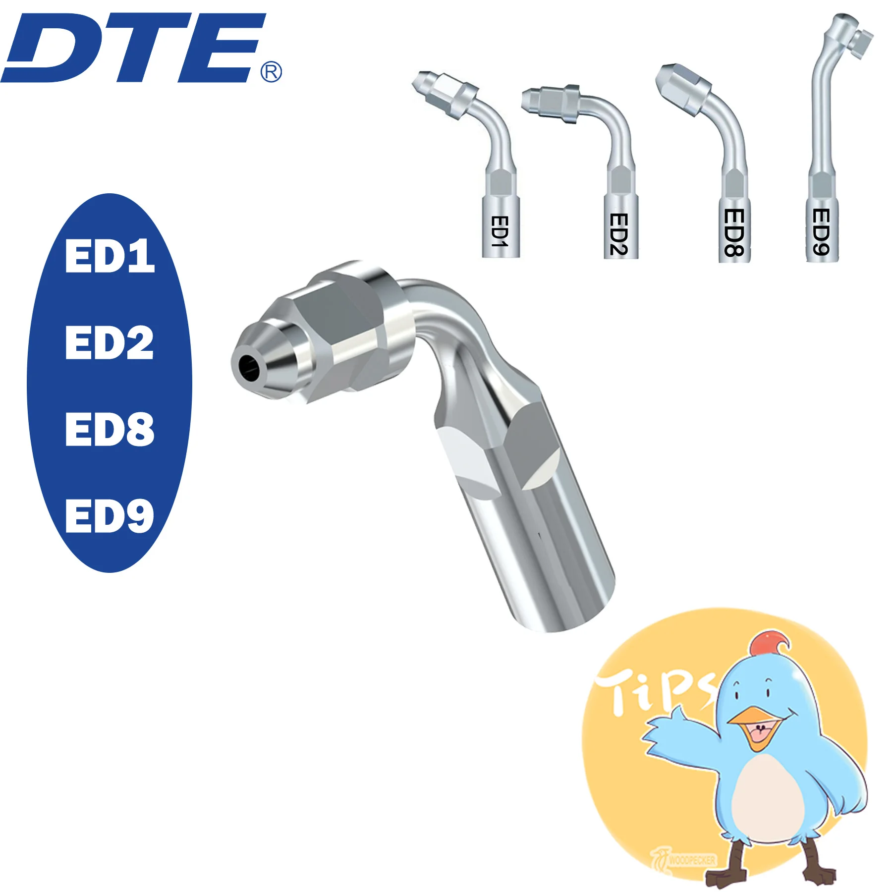 

Woodpecker DTE Dental Endo Ultrasonci Scaling Tip Nickel Titanium Alloy Root Canal U-Files ED1 ED2 ED8 ED9 Fit SATELEC Scaler