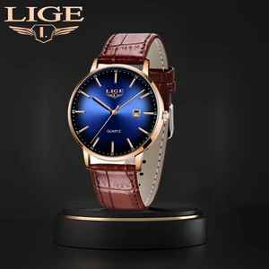 LIGE Fashion Quartz Watch Men Watches Business Male Wrist Watch For Men Casual Clock Leather Strap W in Pakistan