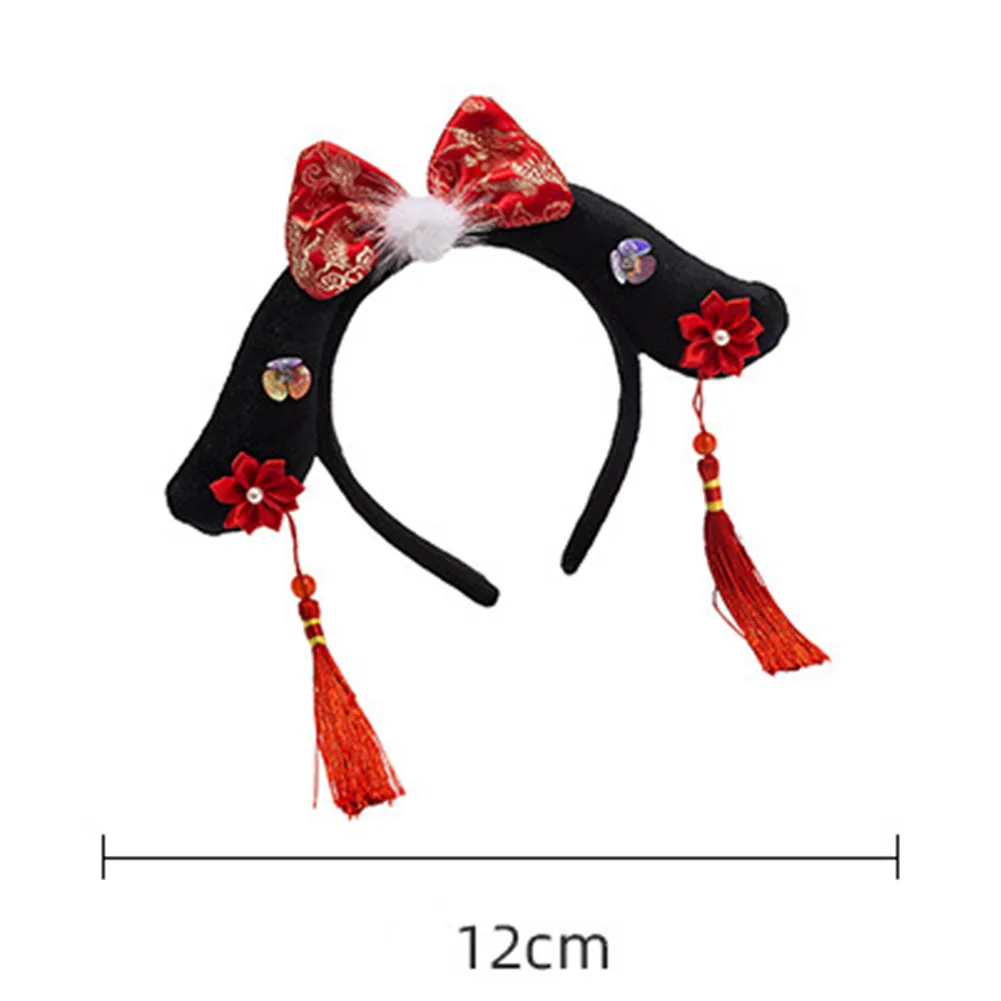 Ancient Chinese Gege Hairband Fabric Fashion Headband Chinese Style Dressing Party Stage Princess Hair Headband 1PC images - 6