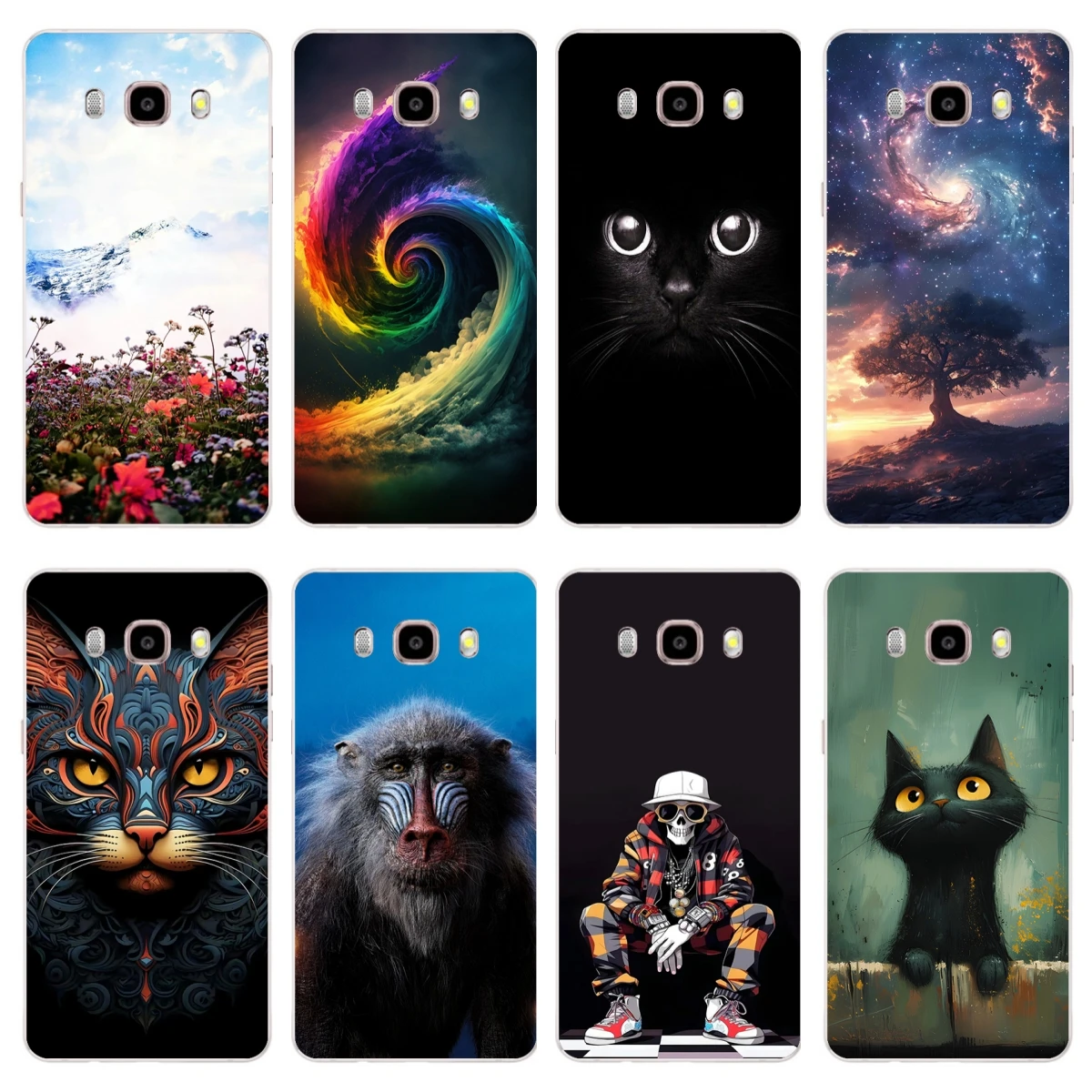 Цветной цветочный чехол для Samsung Galaxy J5 2016 J510 J510F мягкий силиконовый J 5 чехлы бампер