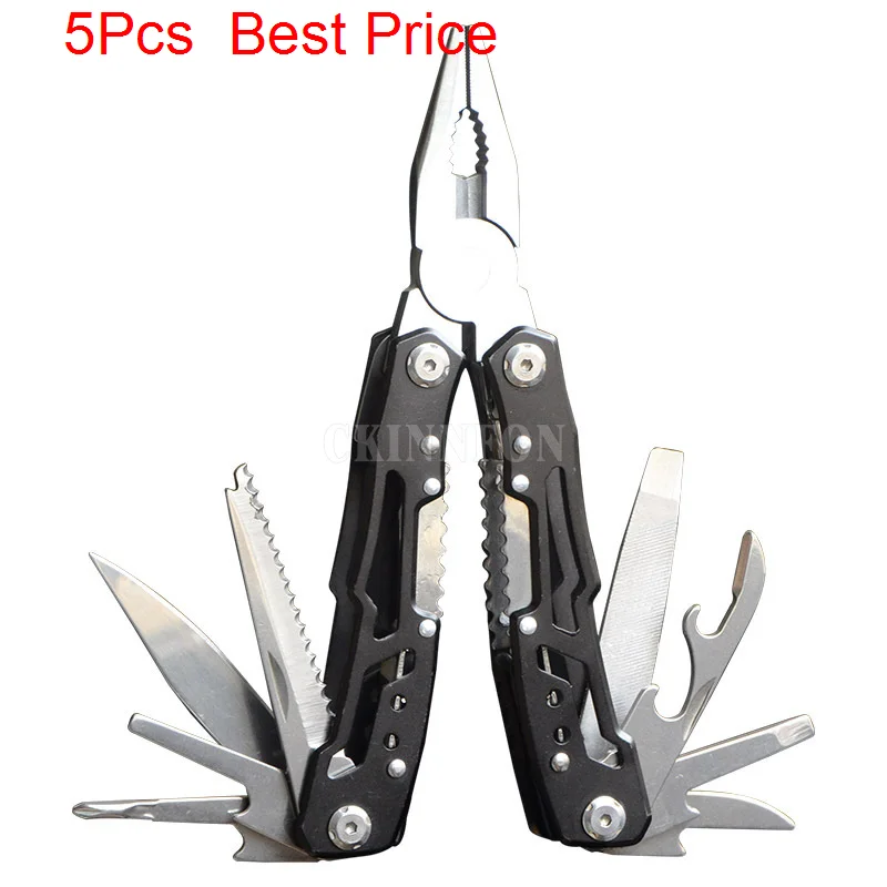 

5Pcs/lot Multifunction Stainless Steel Multi-tool Pocket Knife Pliers Folding Pliers Mini Portable Fold Multipurpose Tools