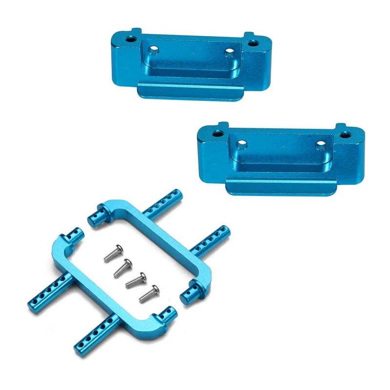 

2023 Hot-2Pcs Обновление запасных частей для автомобиля Rc Передний Задний бампер с кронштейном поддержки корпуса автомобиля из алюминиевого сплава