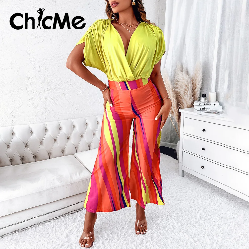 

Женский комплект из топа и брюк, с рукавом летучая мышь