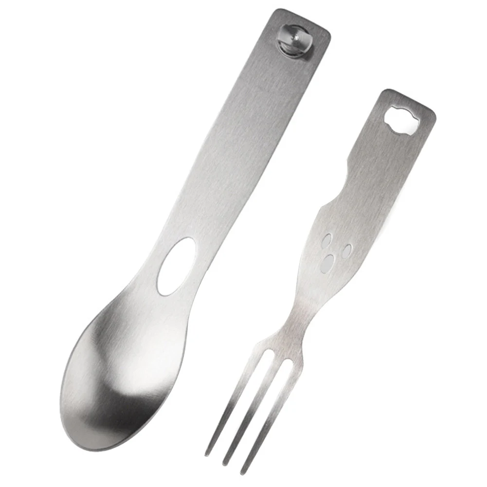 

Camping Cutlery Set Spoon Fork Cutter Separable Stainless Steel for Home Travel