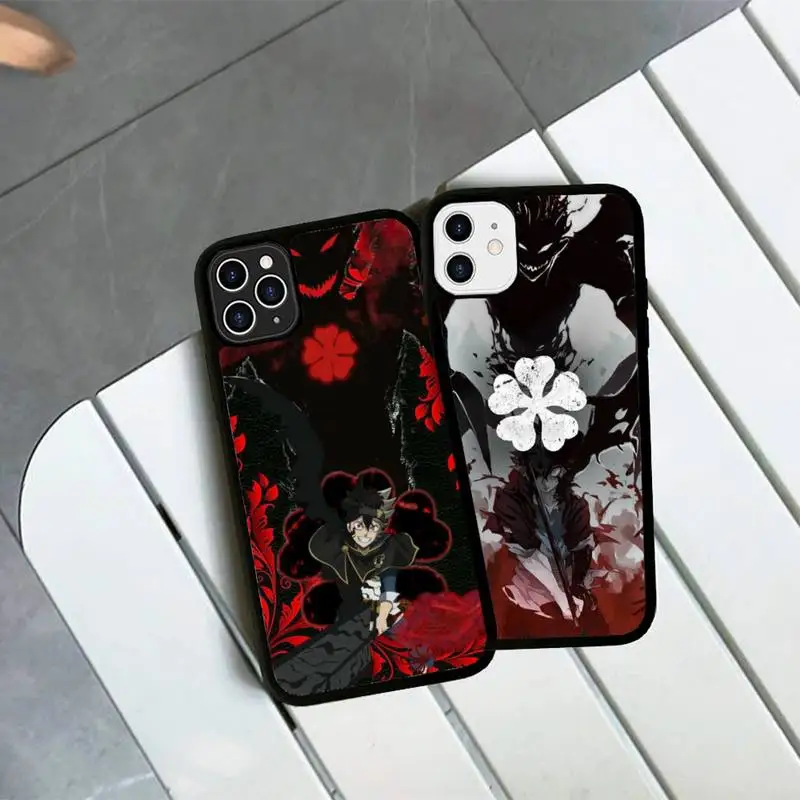 

Anime Black Clover Phone Case Silicone PC+TPU Case for iPhone 11 12 13 Pro Max 8 7 6 Plus X SE XR Hard Fundas