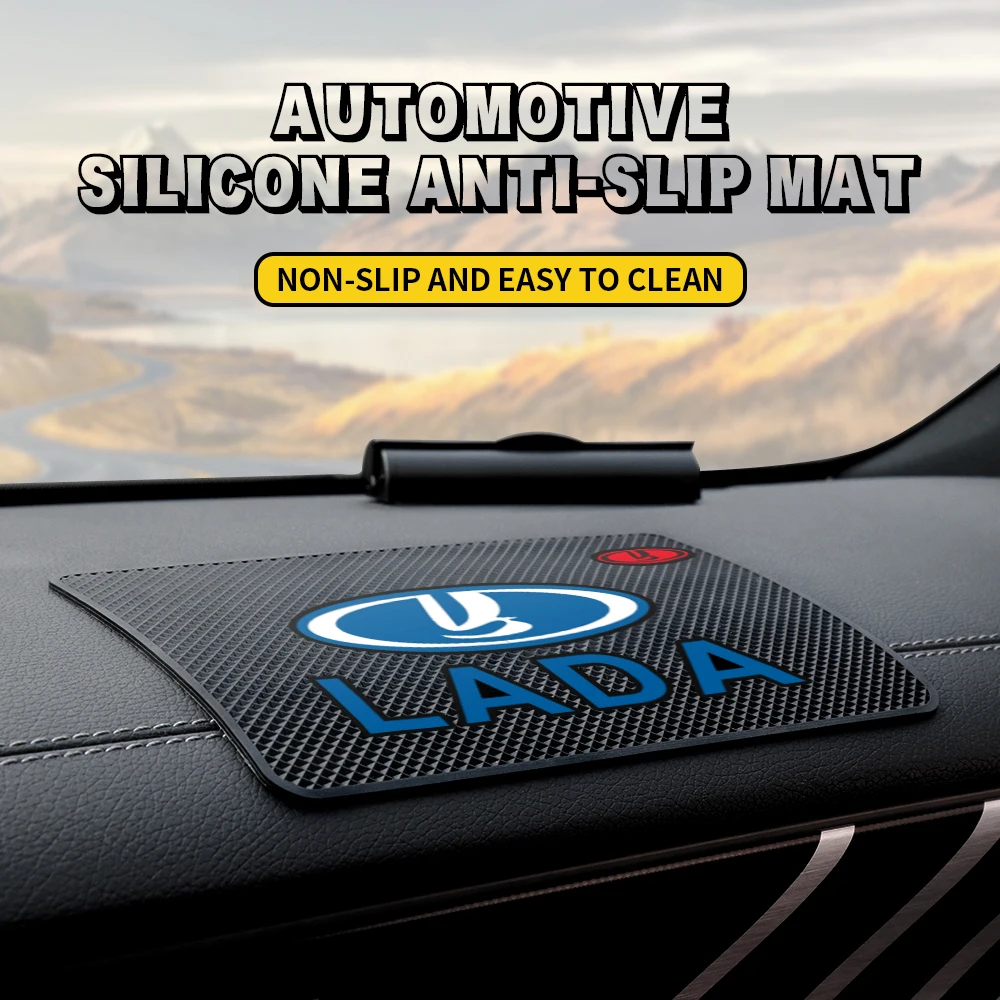 

1Pcs Silicone Car Dashboard Non-Slip Mat Phone Holder Anti-skid Pad For Lada Vesta Priora Granta Niva 4x4 Sedan Sport Kalina